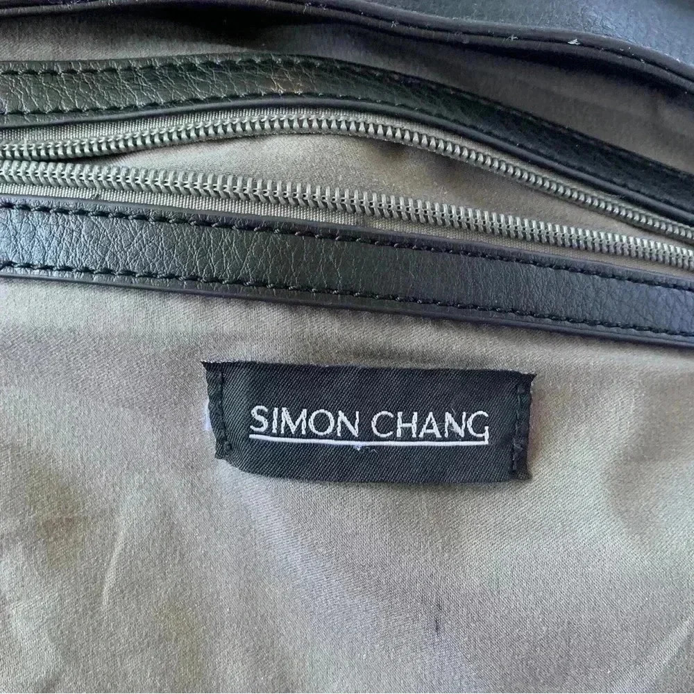 Simon Chang Satchel Bag, black, one large inner pocket, one large outer pocket - Picture 8 of 15